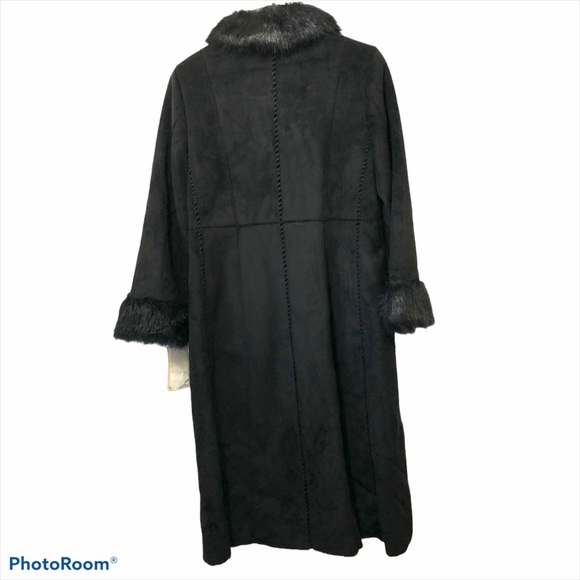 Terry Lewis long black luxury coat - Picture 8 of 16